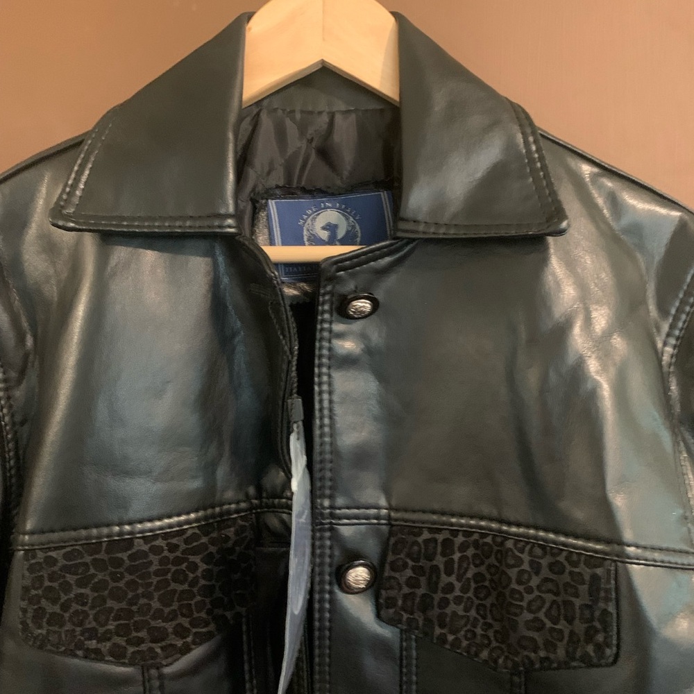 Italian Textile Group Black Leather